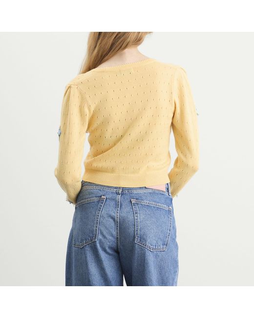 Rixo Yellow Merinda Cardigan