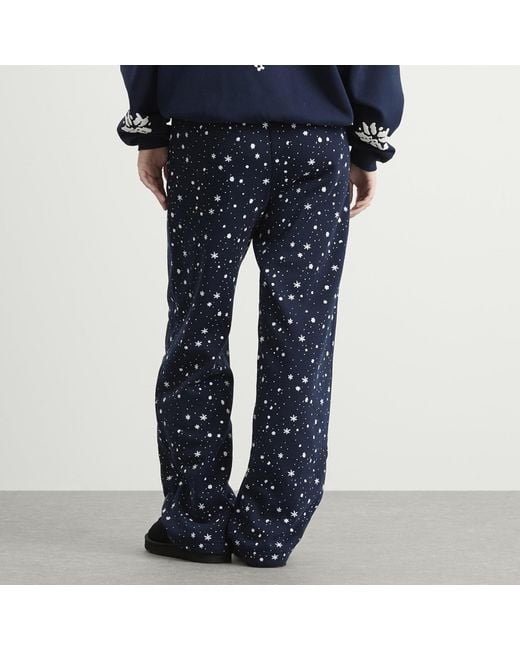 Skims Blue X Cpfm Cotton Fleece Straight Leg Pant