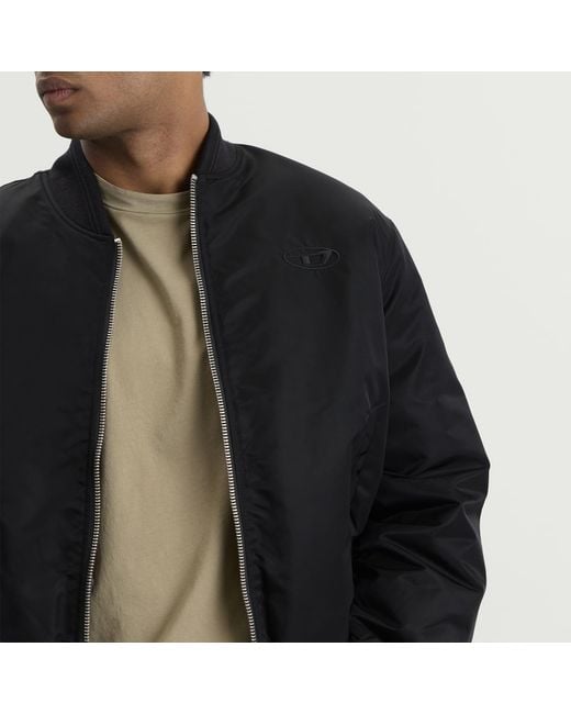 DIESEL Black Reversible Bomber Jacket for men