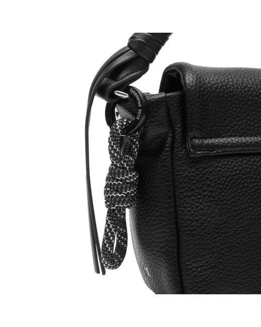 F/CE Black Tech Leather Mini Pouch Bag