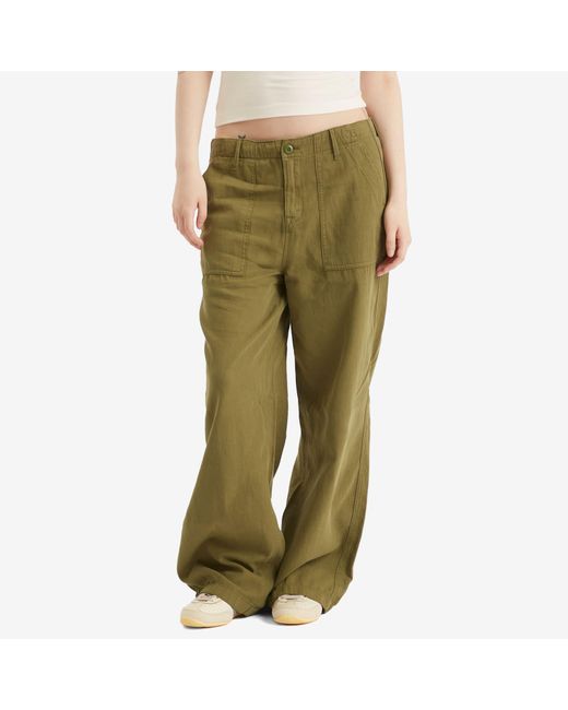 GOOD AMERICAN Green Lite Linen Pants