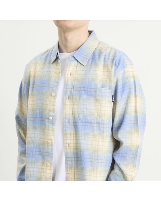 Thisisneverthat Blue Flannel Check Shirt for men
