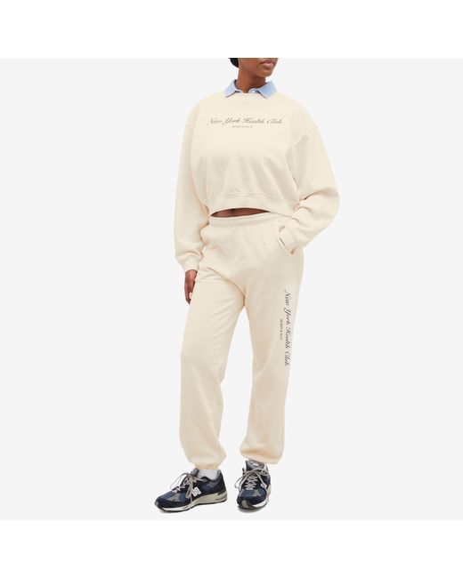 Sporty & Rich Natural Ny Health Club Sweat Pants