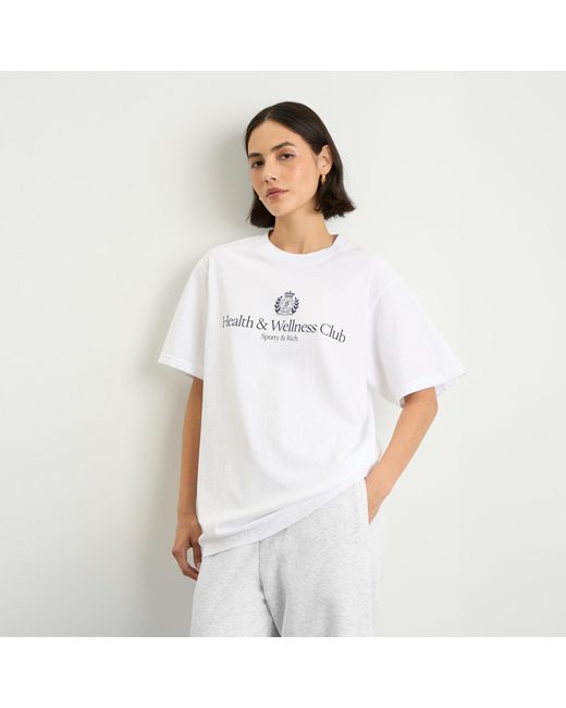 Sporty & Rich White H&W Crest T-Shirt