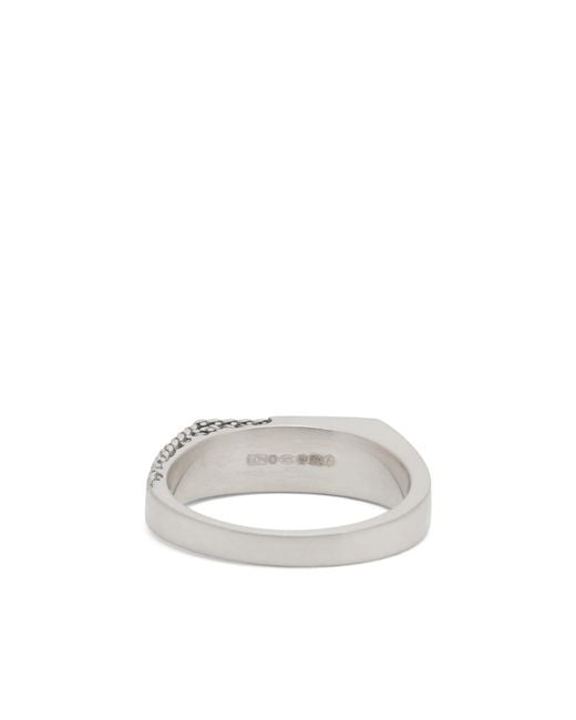 Serge Denimes White Verso Ring for men