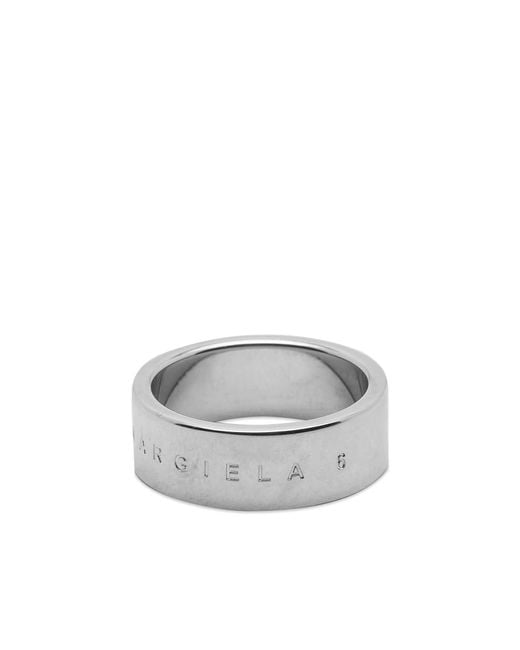 Maison Margiela Text Logo Ring in Gray for Men | Lyst