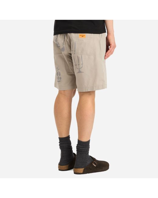 Service Works Natural Poplin Printed Chef Shorts for men