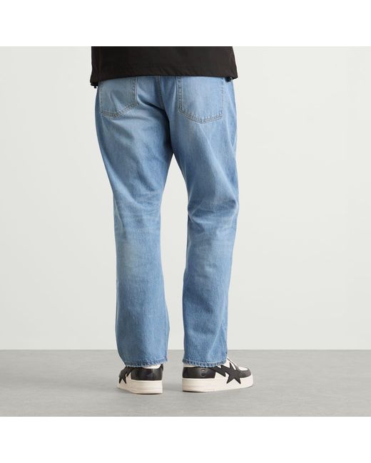 A Bathing Ape Blue Shark Loose Fit 13Oz Jeans for men