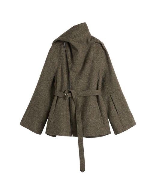 Rick Owens Green Flight Scarf Jacket