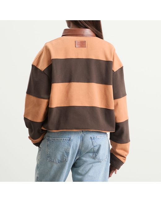 Acne Brown Folio Stripe Rugby Shirt