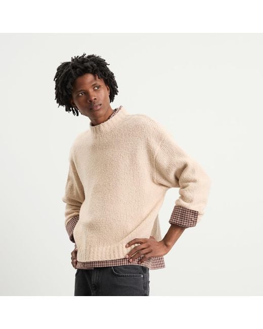 BOUND Natural Cropped Wool Jumper for men