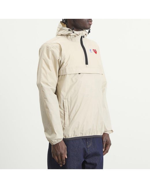 COMME DES GARÇONS PLAY Natural X K-Way Half Zip Packable Jacket for men