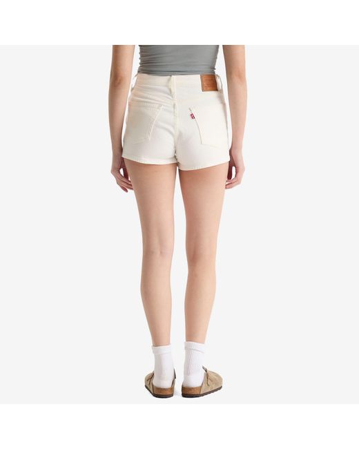 Levi's White Levis 501 Original Shorts