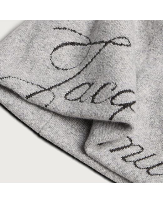 Jacquemus Gray Script Logo Beanie for men