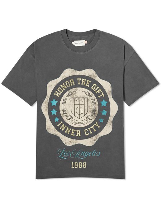 Honor The Gift Gray Seal Logo T-Shirt for men