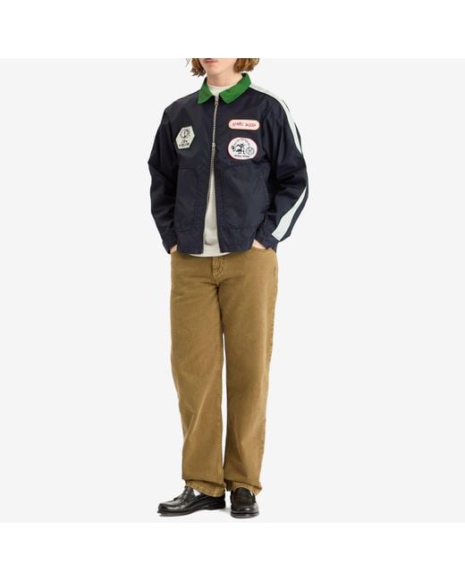 Brain Dead Blue Meltdown Racing Jacket for men
