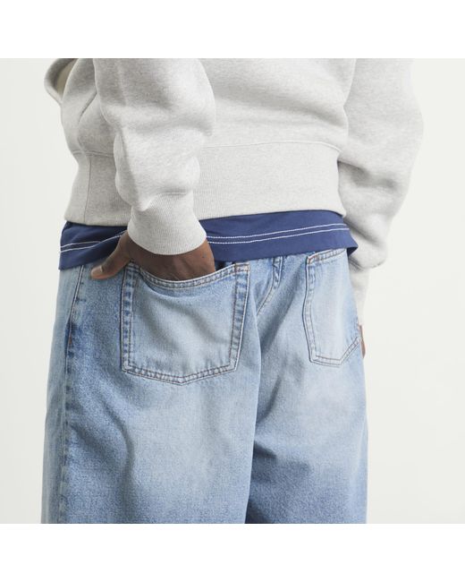 AMI Blue Large Fit Bermuda Shorts for men