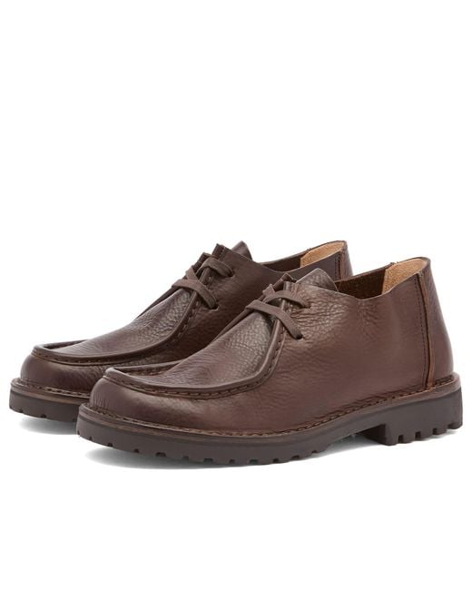 Astorflex Brown Beenflex Grain Leather Shoes for men