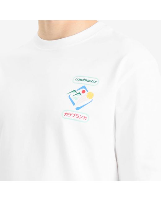 Casablanca White Montagne Sportif Oversized T-Shirt for men