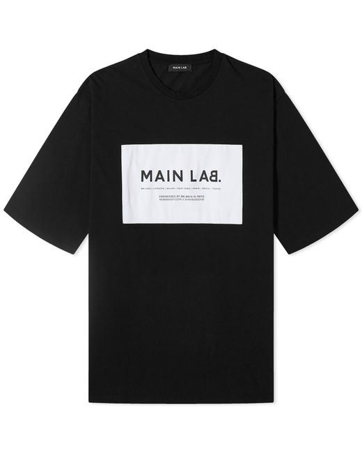 Balmain Black Main Lab Logo T-Shirt for men