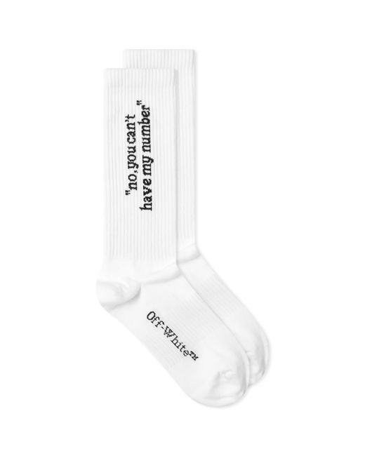 Off-White c/o Virgil Abloh White Off- No You Can'T Long Socks