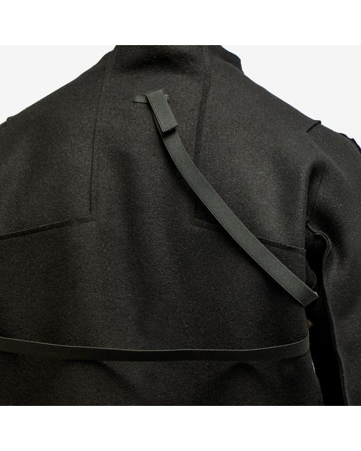 Acronym Black Burel Wool Softshell Jacket for men