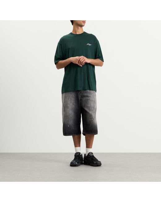 Acne Green Exford Small Venice Logo T-Shirt for men
