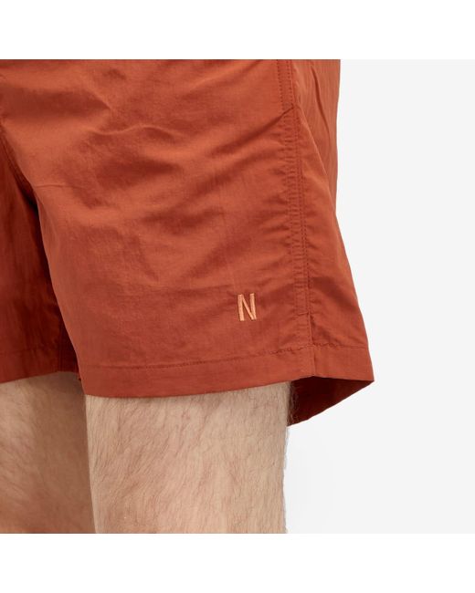 Norse Projects Red Hauge Swim Shorts for men