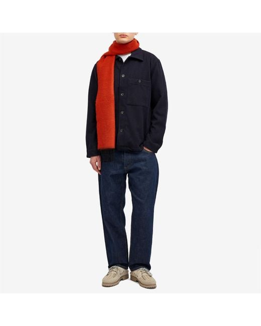 Norse Projects Blue Folke Wool Overshirt for men