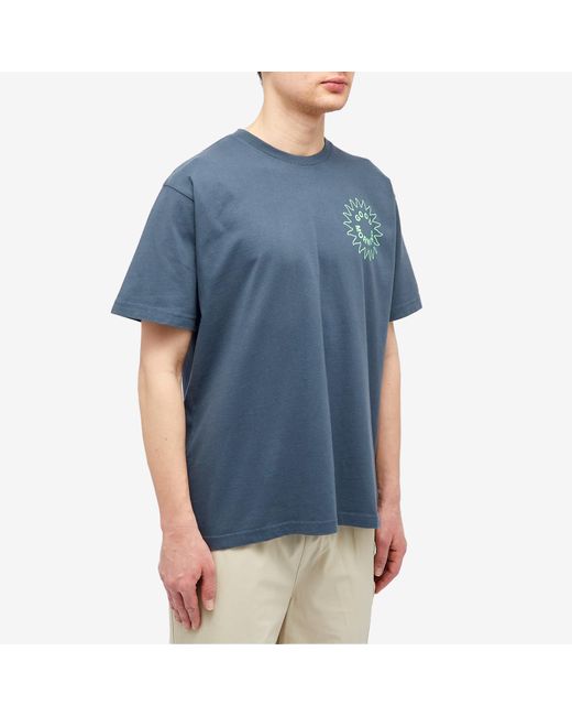 Good Morning Tapes Blue Sun Logo T-Shirt for men