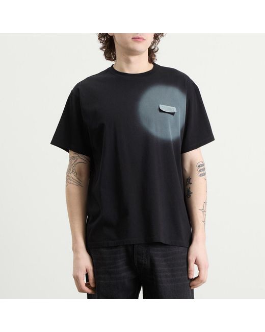 Maison Margiela Black Mm6 Spray Graphic T-Shirt for men