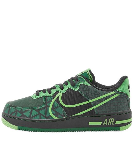 Nike Synthetic Air Force 1 React Shoe in Black (Green) for Men - Save 41% -  Lyst