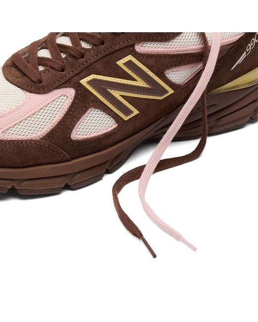 New Balance Brown 990 V4 Sneaker