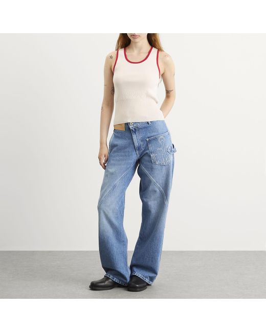 J.W. Anderson Pink Contrast Trim Vest