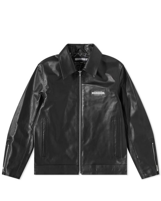 Neighborhood Single Leather Jacket in Black for Men | Lyst Canada