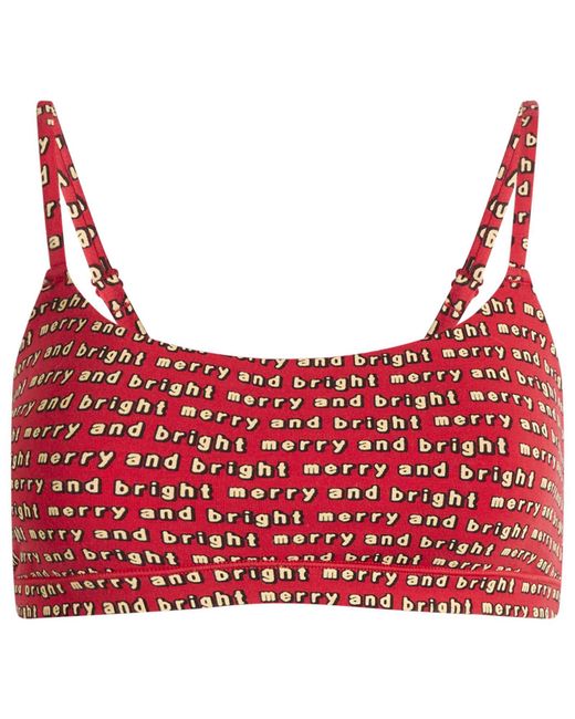 Skims Red X Cpfm Cotton Jersey Scoop Bralette 2-Pack
