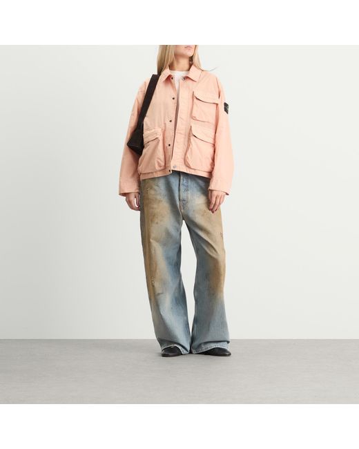 Stone Island Pink Crinkle Reps Jacket