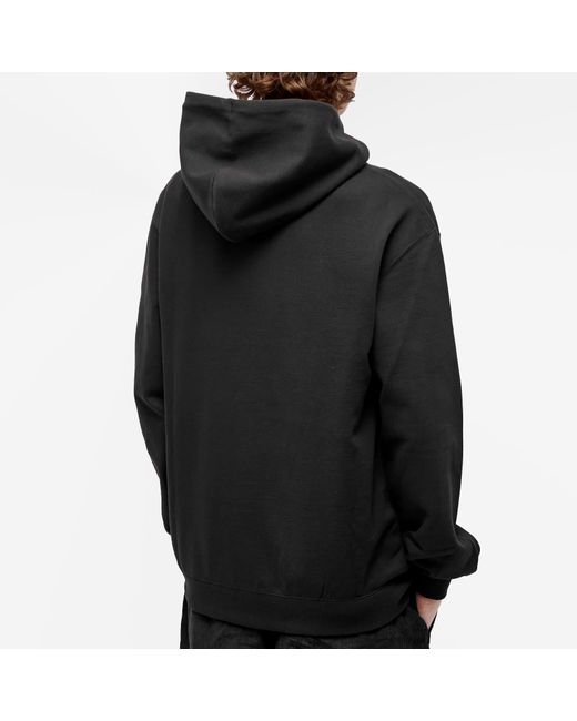 Maharishi Black Embroided Popover Hoodie for men