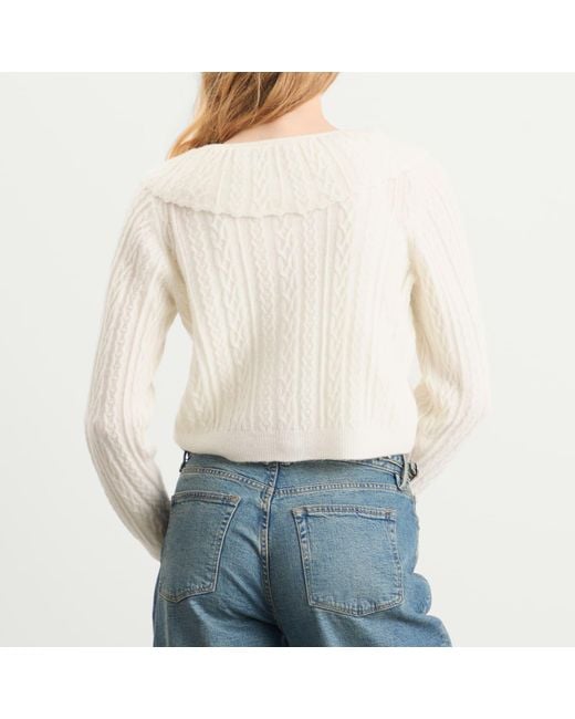 Rixo White Jelena Cardigan