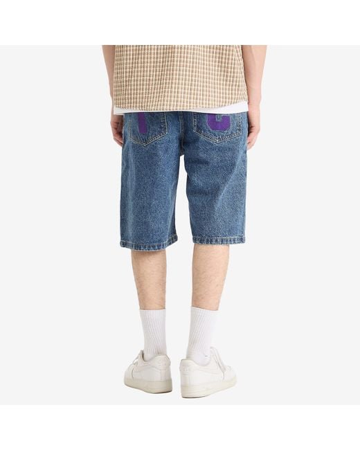 ICECREAM Blue Running Dog Denim Shorts for men