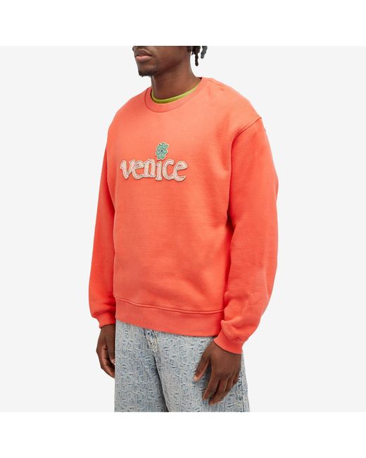 ERL Orange Venice Jumper for men