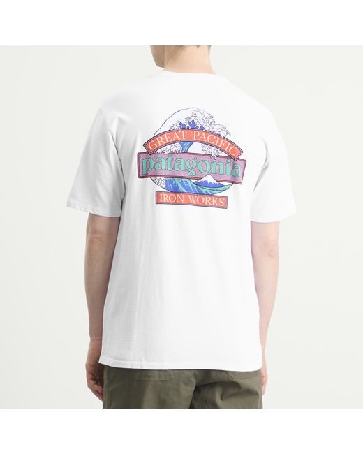 Patagonia White Great Waves Responsibili-Tee for men