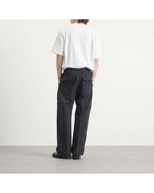 Studio Nicholson Blue Balos Cotton Wide Leg Trouser for men
