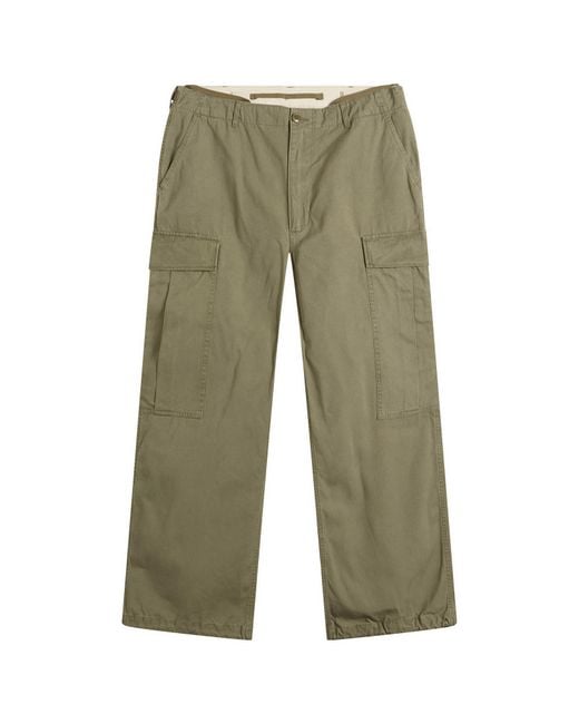 Unlikely Dry Goods Green Big Side Pocket Bdu Pants for men