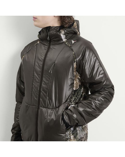 Roa Black Hima Primaloft Moth Print Insulated Synthetic Jacket for men