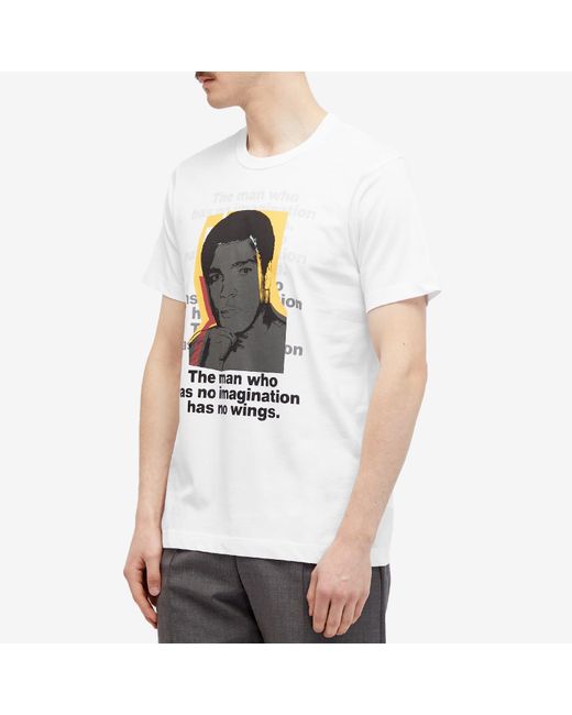 Comme des Garçons White X Andy Warhol Muhammad Ali T-Shirt for men