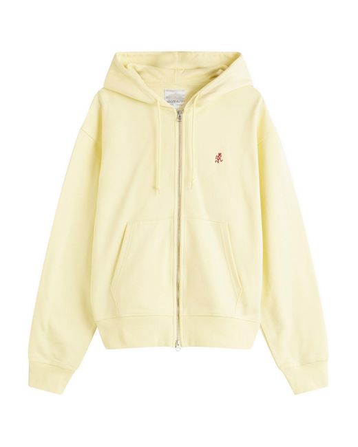 Gramicci Yellow One Point Zip Hoodie