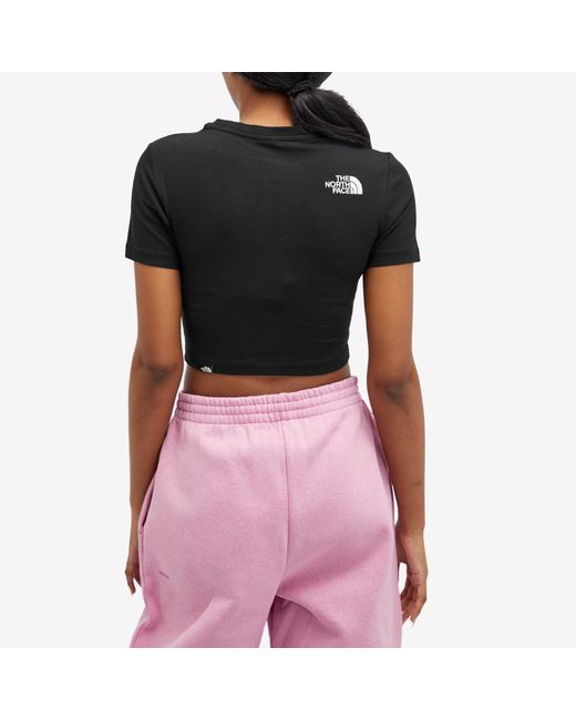 The North Face Black Cropped Short Sleeve T-Shirt