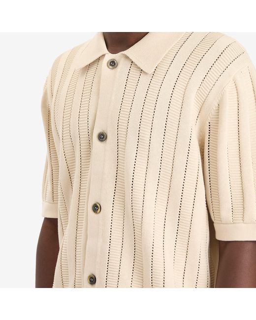 Corridor NYC Natural Acid Wash Knit Shirt for men