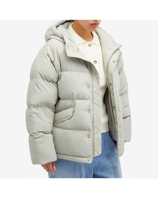 DUNST Gray Hooded Volume Goose Down Jacket